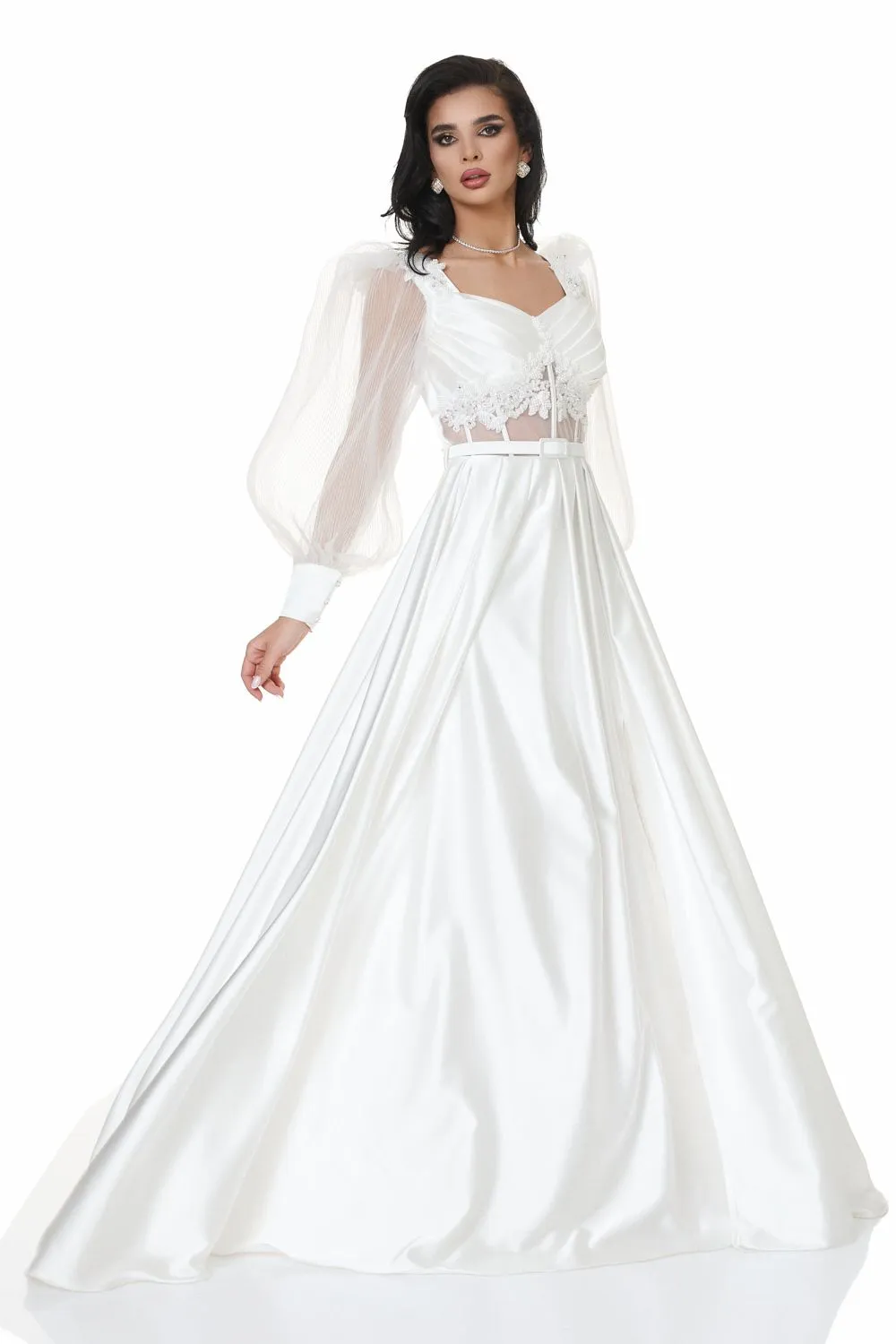 Rochie dama lunga alba Brilians Bogas sold by bogas product image thumbnail 5