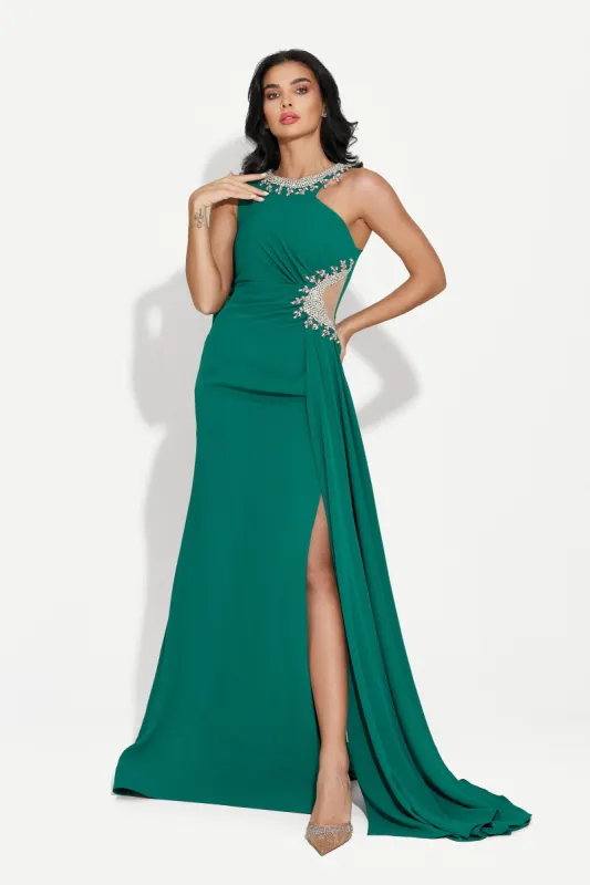 Rochie dama lunga verde Alexea Bogas sold by bogas