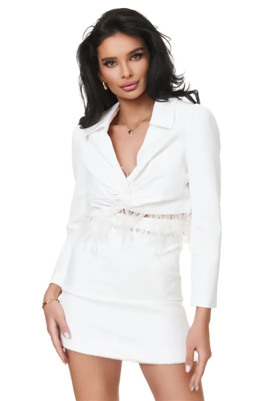 Compleu dama elegant alb Pazery Bogas sold by bogas