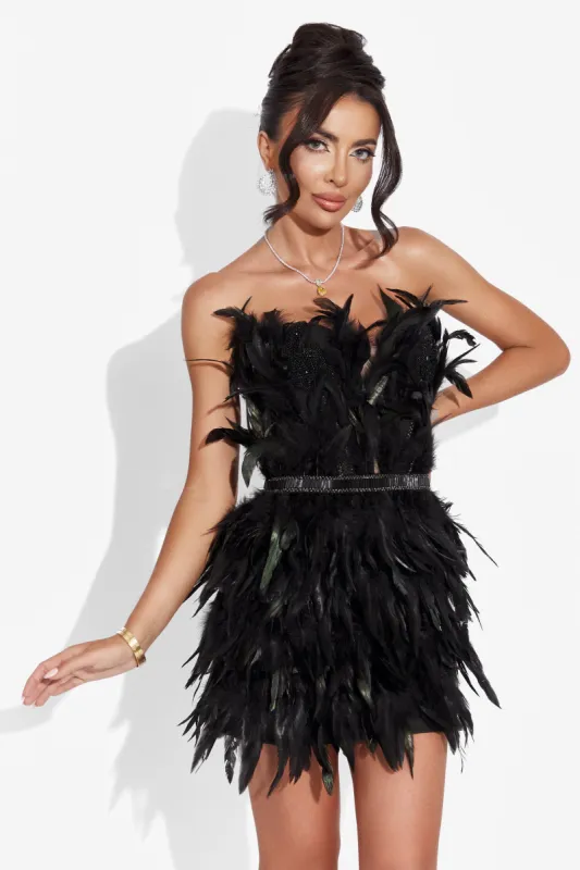 Rochie dama scurta neagra Indara Bogas sold by bogas