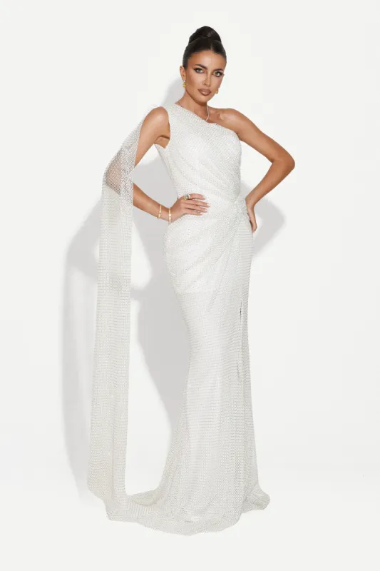 Rochie dama lunga alba Casida Bogas sold by bogas