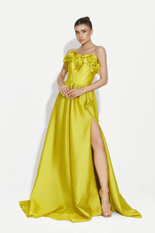 Rochie dama lunga verde Ayana Bogas sold by bogas