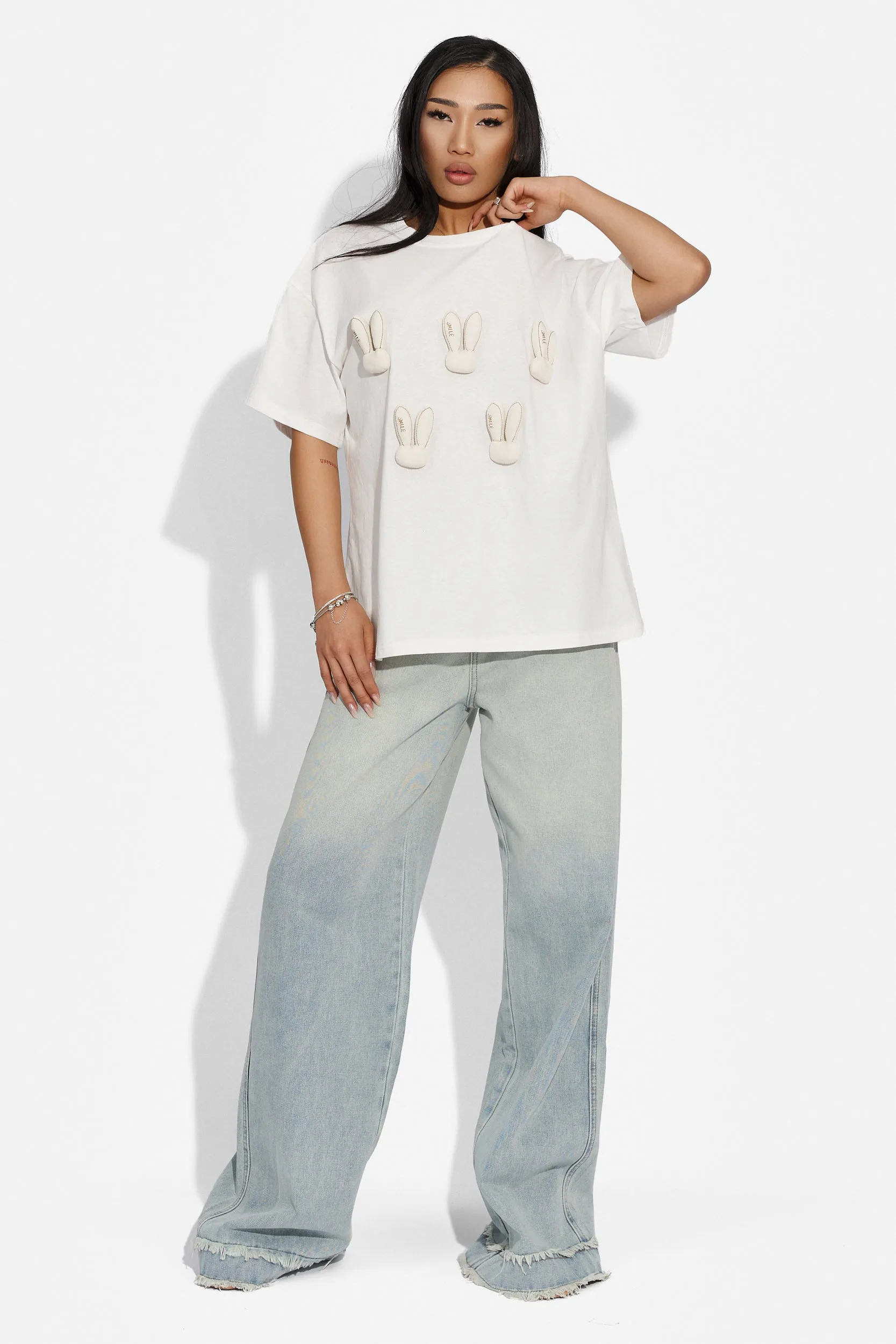 Tricou dama casual alb Monity Bogas sold by bogas product image thumbnail 3