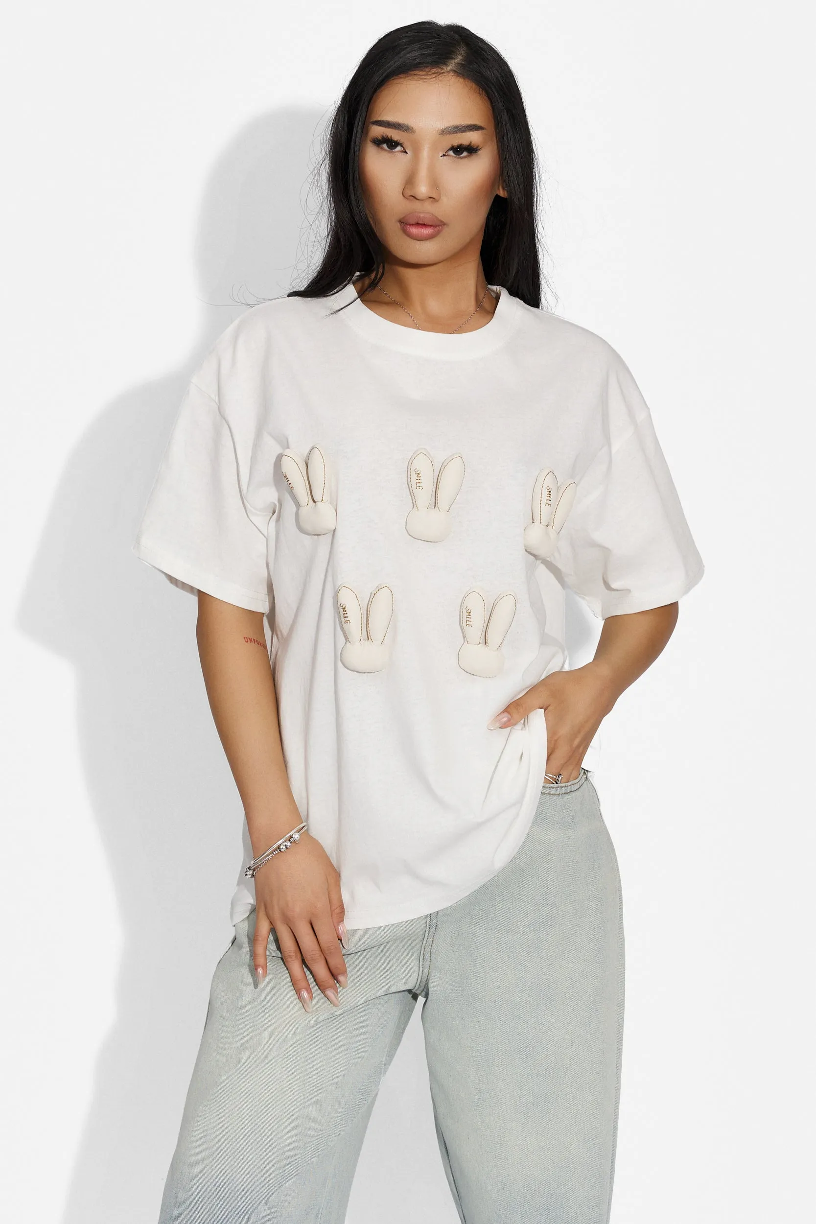 Tricou dama casual alb Monity Bogas sold by bogas product image thumbnail 5