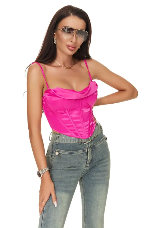 Corset dama elegant fucsia Welas Bogas sold by bogas