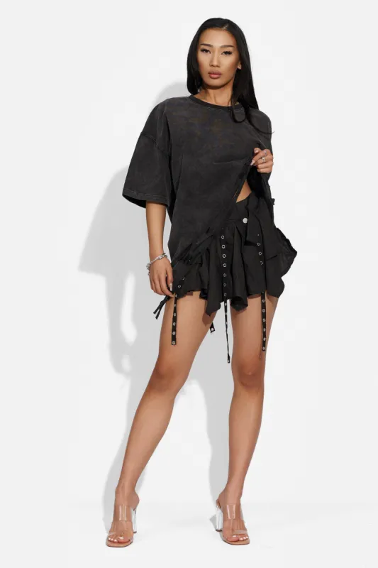 Fusta dama casual neagra Juliena Bogas sold by bogas