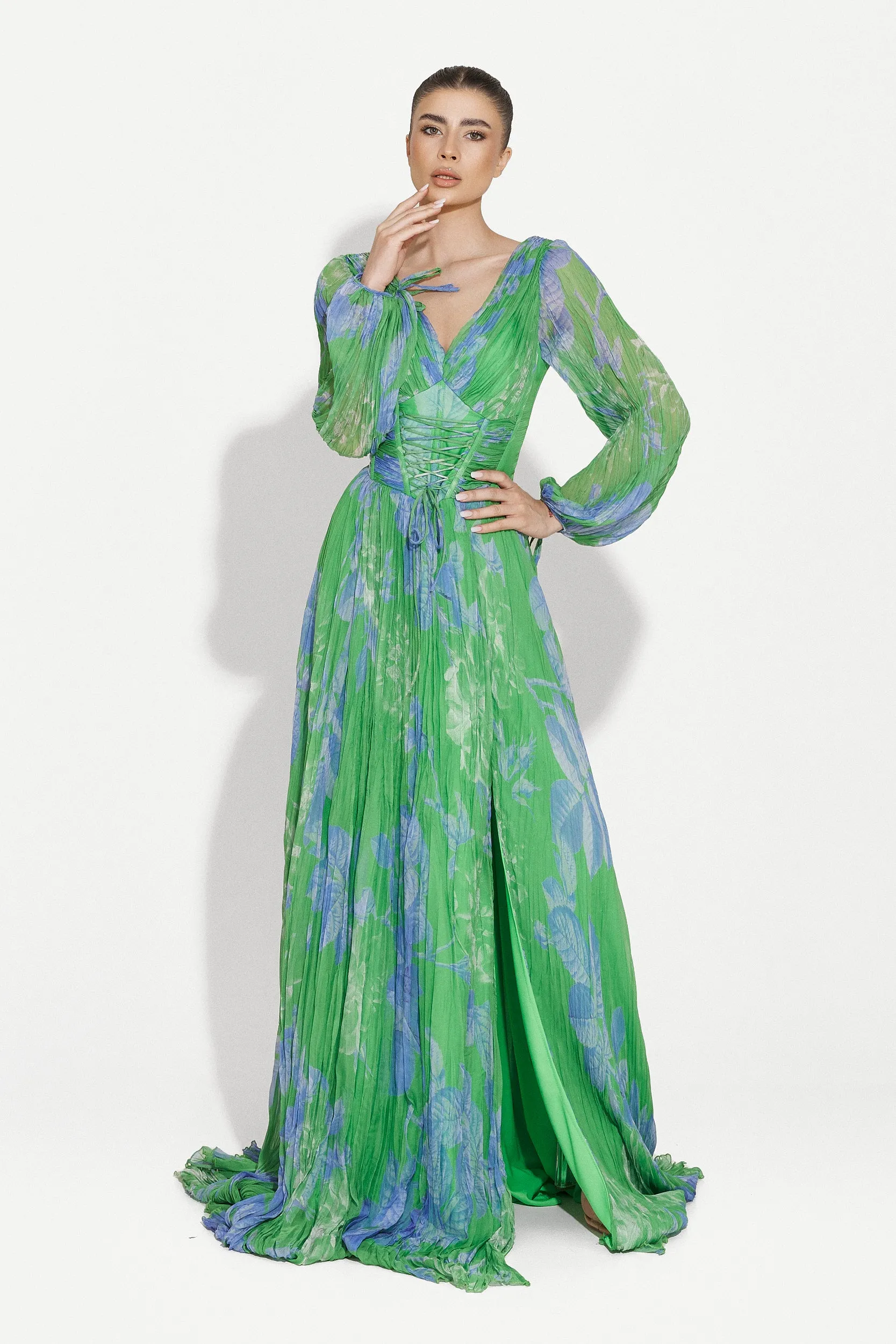 Rochie dama lunga verde Sintia Bogas sold by bogas product image thumbnail 4