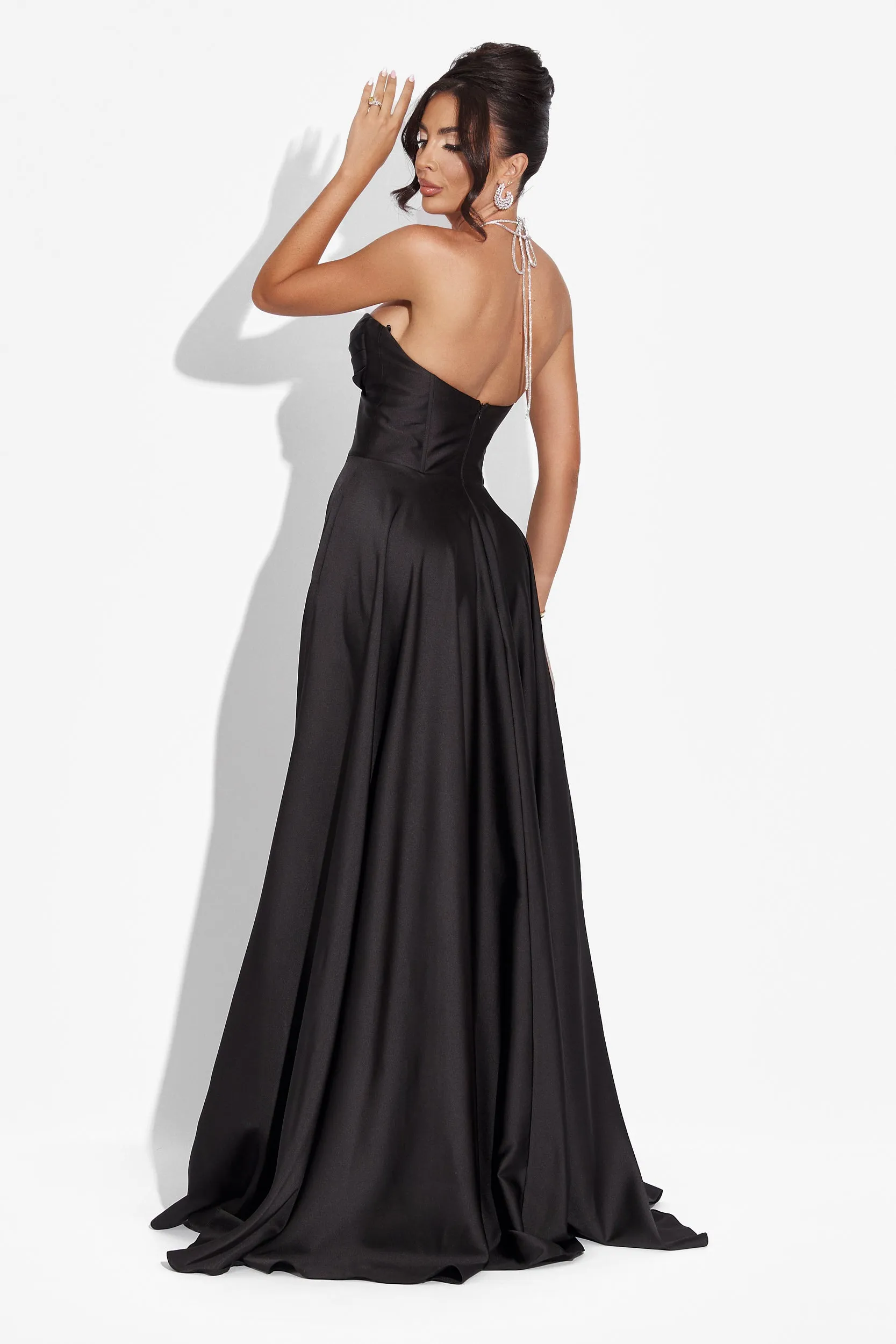 Rochie dama lunga tafta neagra Nayeli Bogas sold by bogas product image thumbnail 2