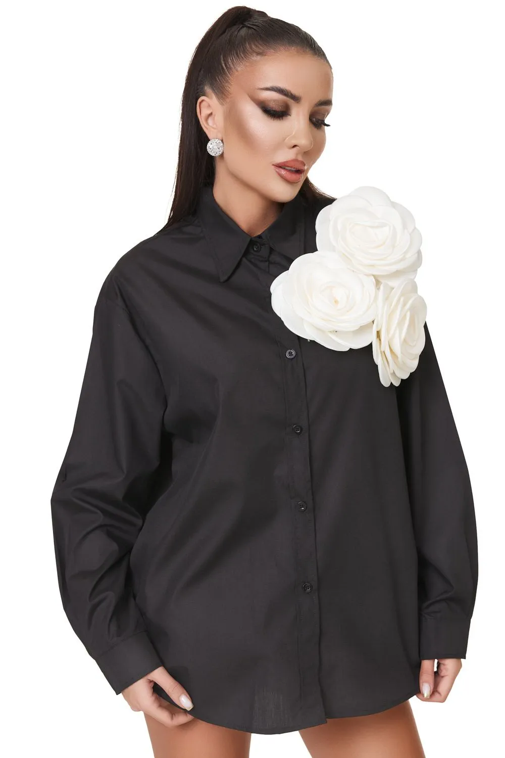 Camasa dama eleganta neagra Miresy Bogas sold by bogas