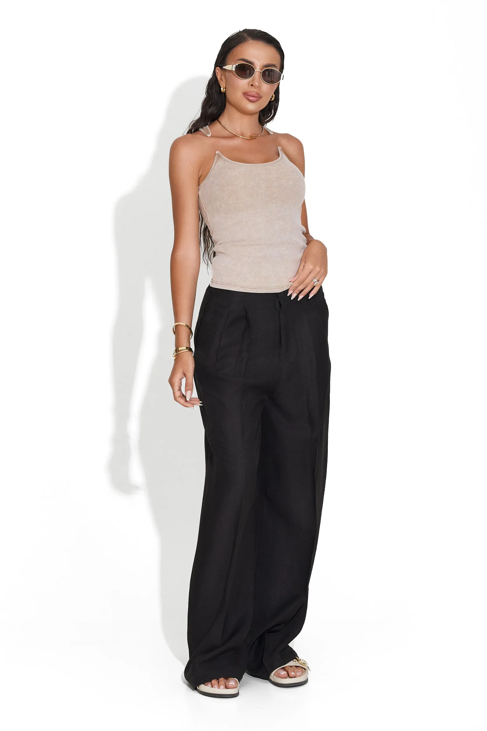 Pantaloni dama casual negri Metina Bogas sold by bogas product image thumbnail 4