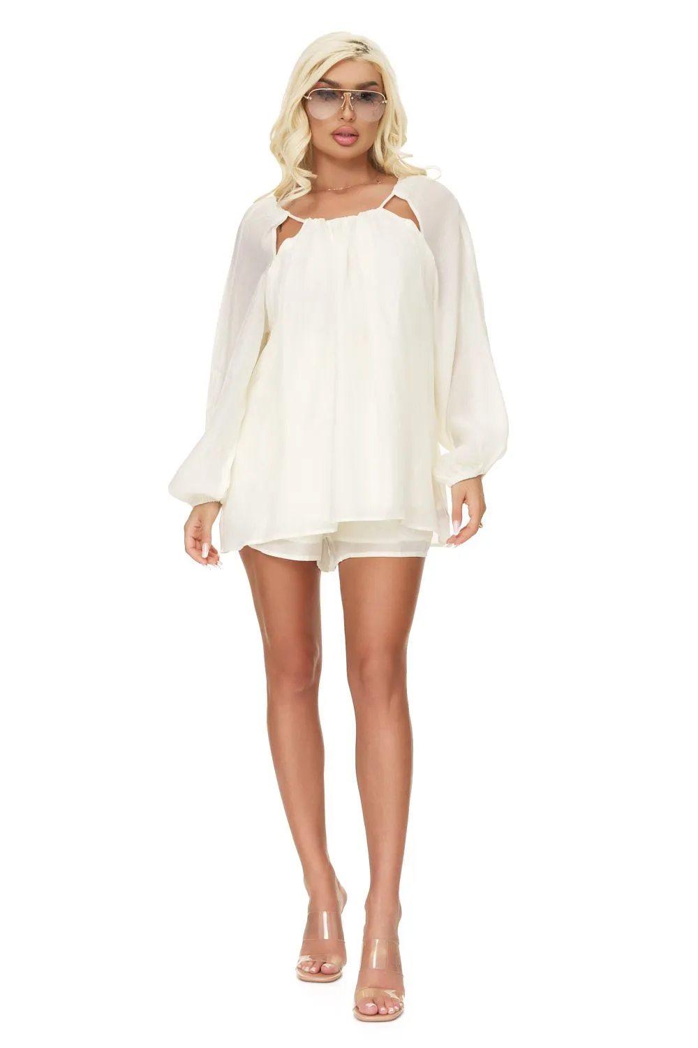 Compleu dama casual alb Blosy Bogas sold by bogas product image thumbnail 2