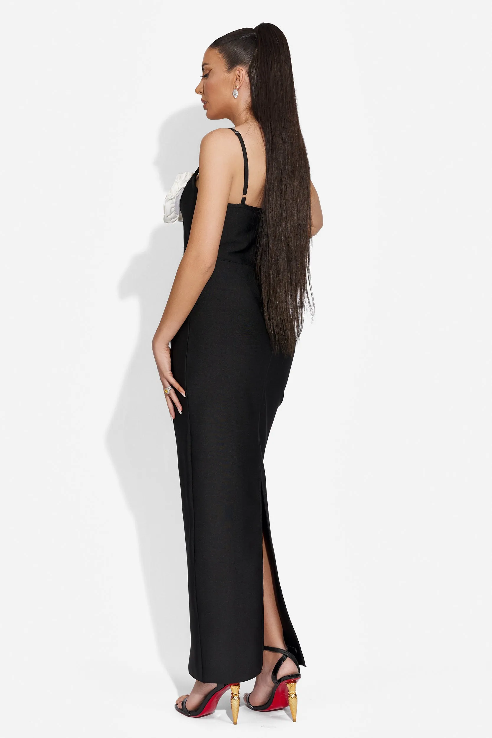 Rochie dama lunga neagra Welanya Bogas sold by bogas product image thumbnail 4