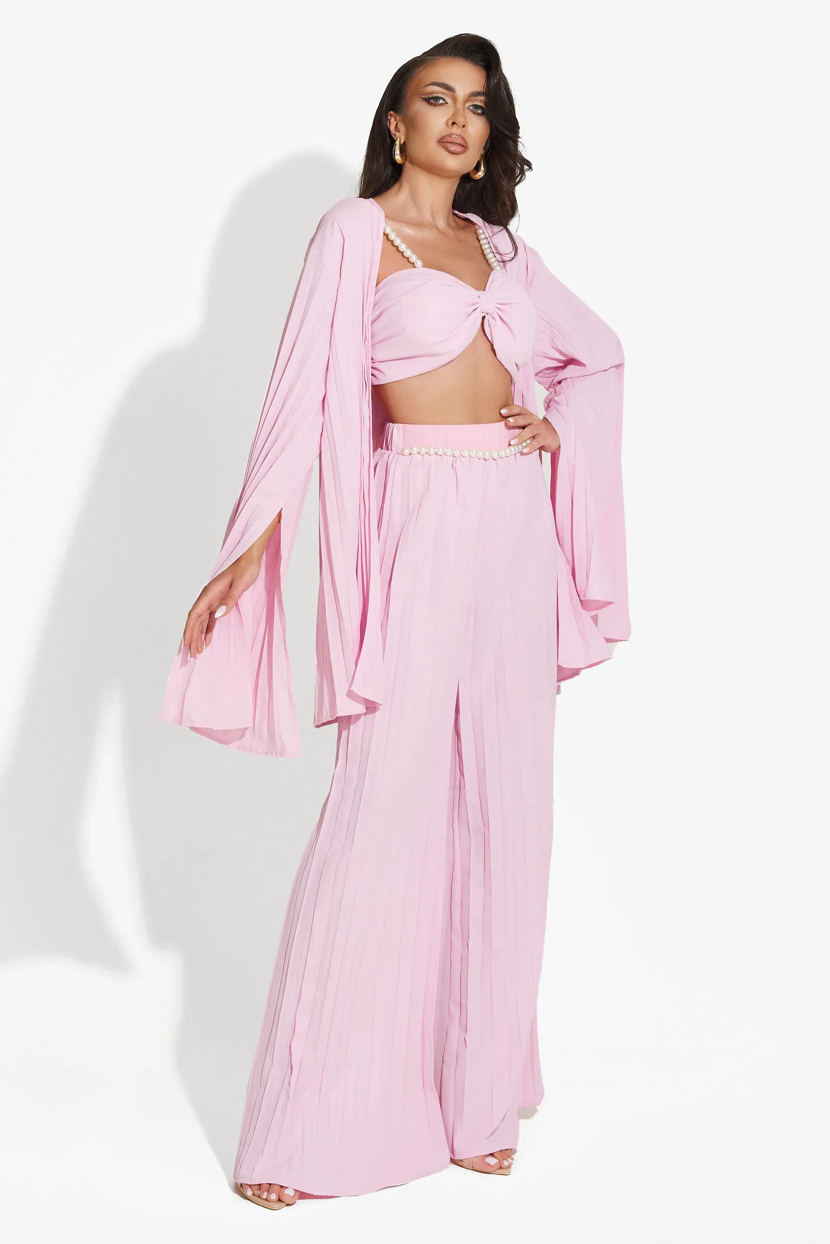 Compleu cu pantaloni roz Rifana Bogas sold by bogas