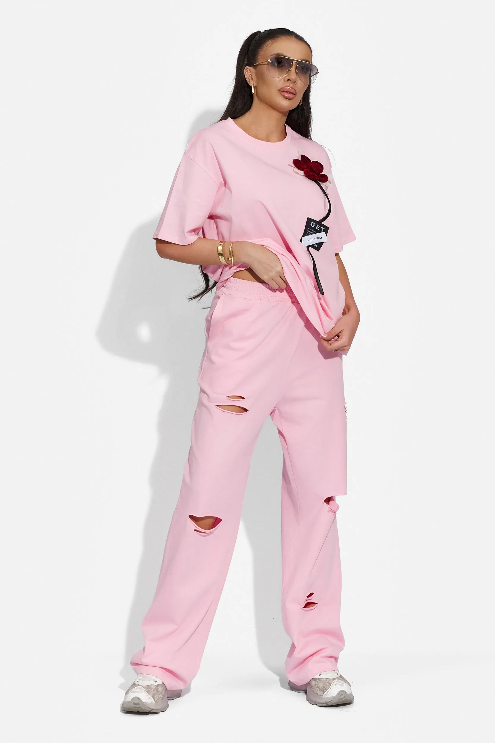 Pantaloni dama casual roz Lavile Bogas sold by bogas