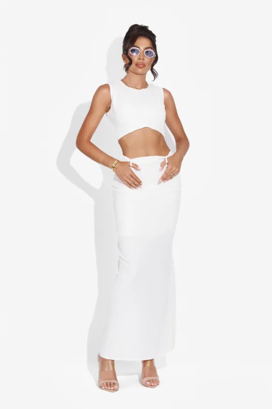 Compleu cu fusta alb Arganda Bogas sold by bogas