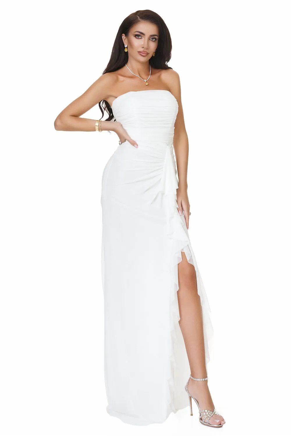 Rochie dama lunga alba Petynina Bogas sold by bogas