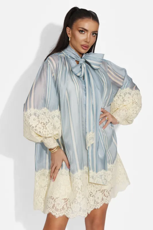 Rochie dama scurta eleganta bleu Christela Bogas sold by bogas