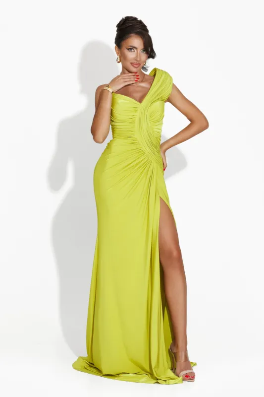 Rochie dama lunga verde Saniza Bogas sold by bogas