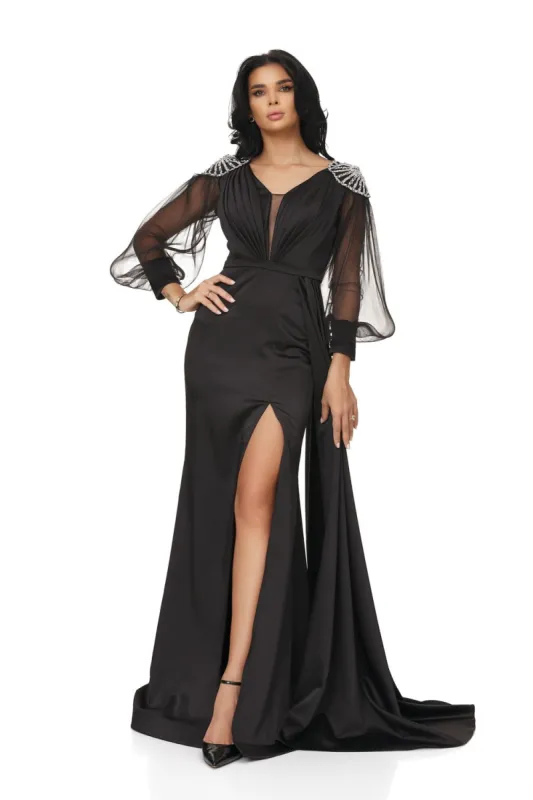 Rochie dama lunga neagra Jamesya Bogas sold by bogas