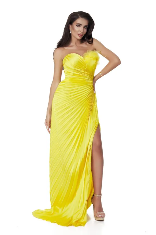 Rochie dama lunga galbena Eleftheria Bogas sold by bogas