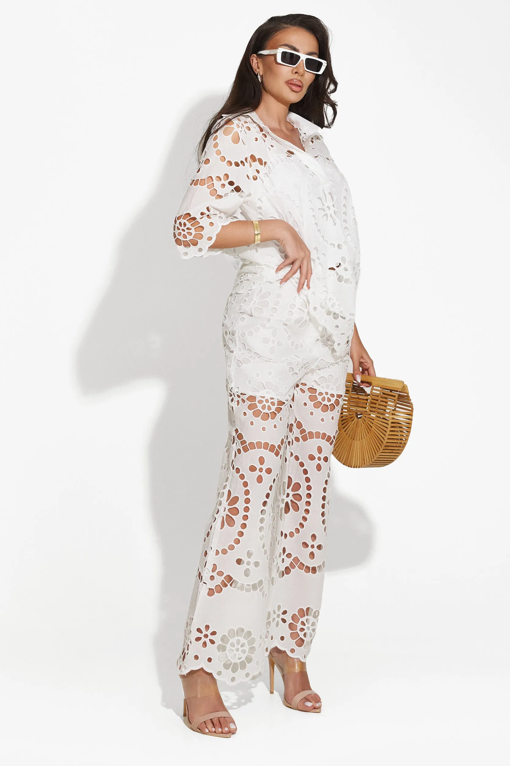 Compleu dama elegant alb Yustina Bogas sold by bogas product image thumbnail 4