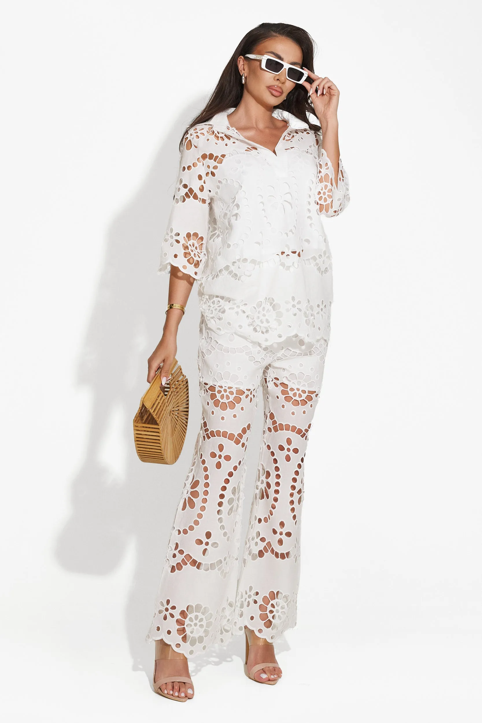 Compleu dama elegant alb Yustina Bogas sold by bogas product image thumbnail 5