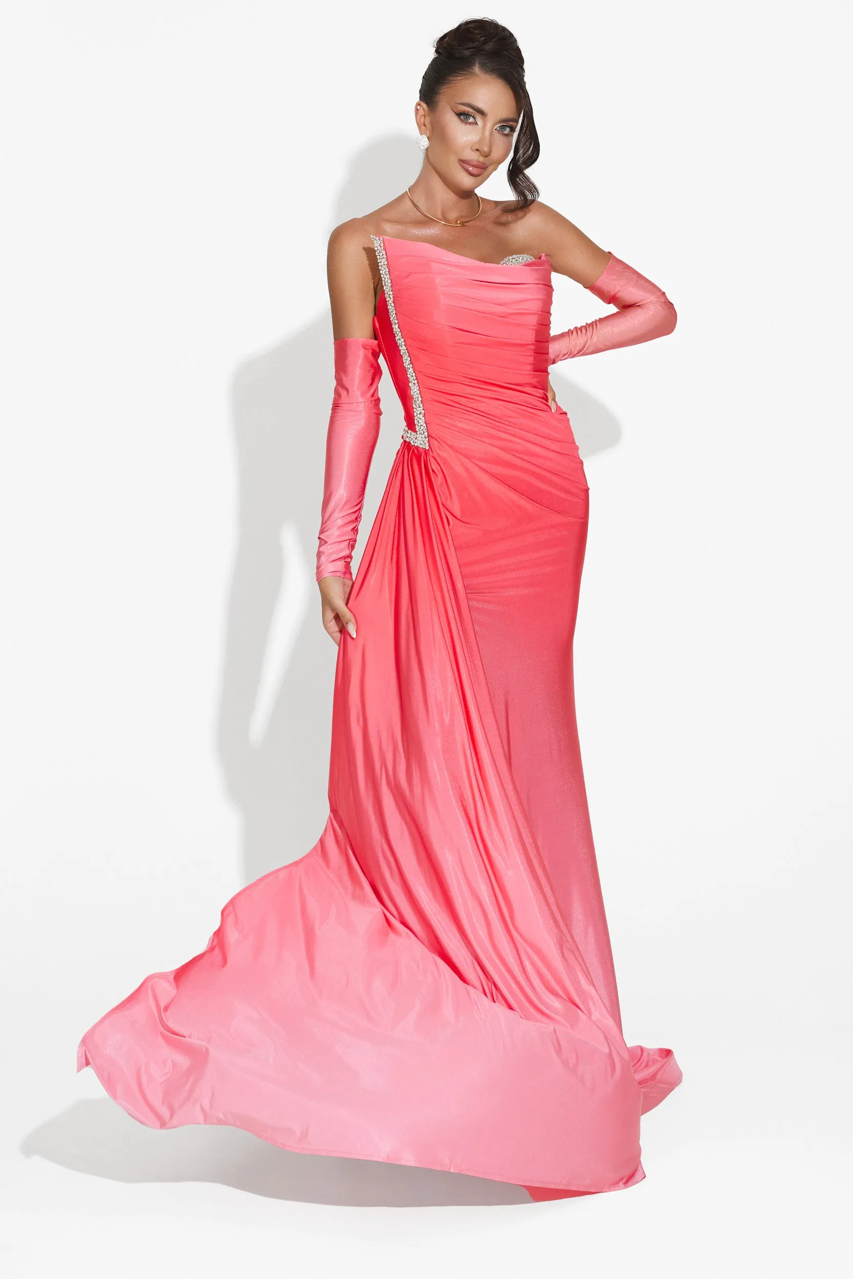 Rochie dama lunga fucsia Evimea Bogas sold by bogas product image thumbnail 3