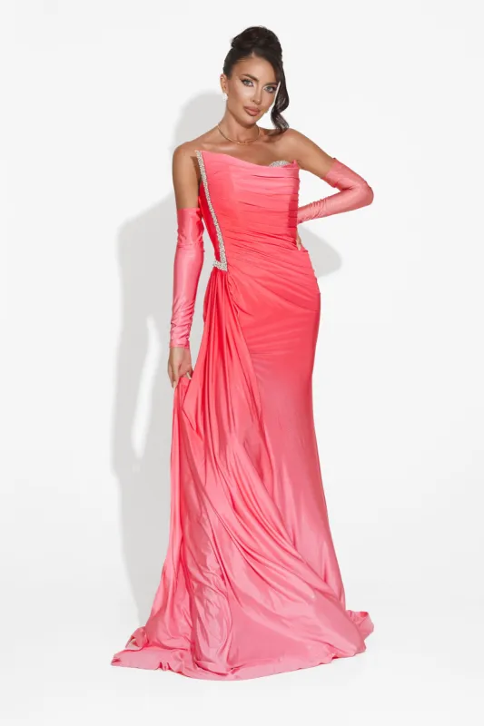 Rochie dama lunga fucsia Evimea Bogas sold by bogas