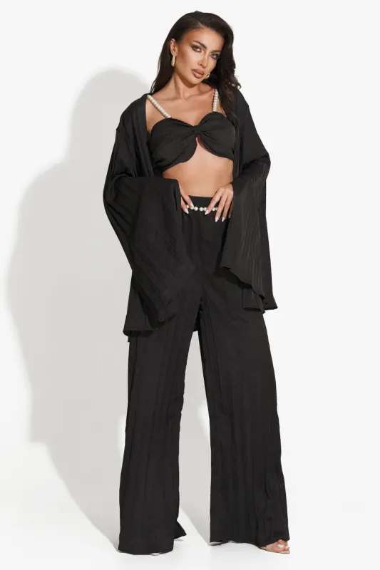 Compleu cu pantaloni negru Rifana Bogas sold by bogas