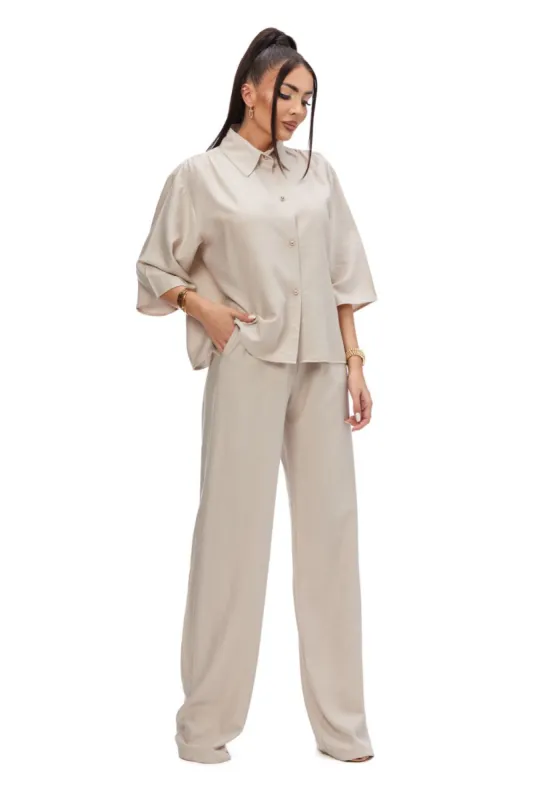 Compleu dama casual bej Sineky Bogas sold by bogas
