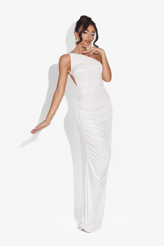 Rochie dama lunga alba Calvia Bogas sold by bogas