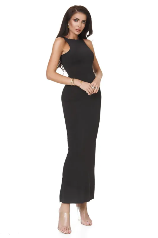 Rochie dama lunga neagra Prestele Bogas sold by bogas