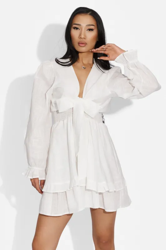 Rochie dama casual alba Islamia Bogas sold by bogas