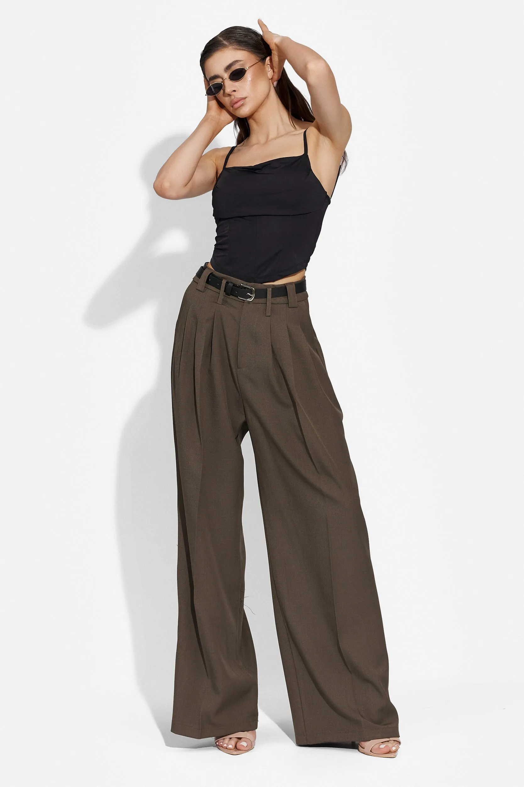 Pantaloni dama eleganti maro Pantsy Bogas sold by bogas product image thumbnail 5