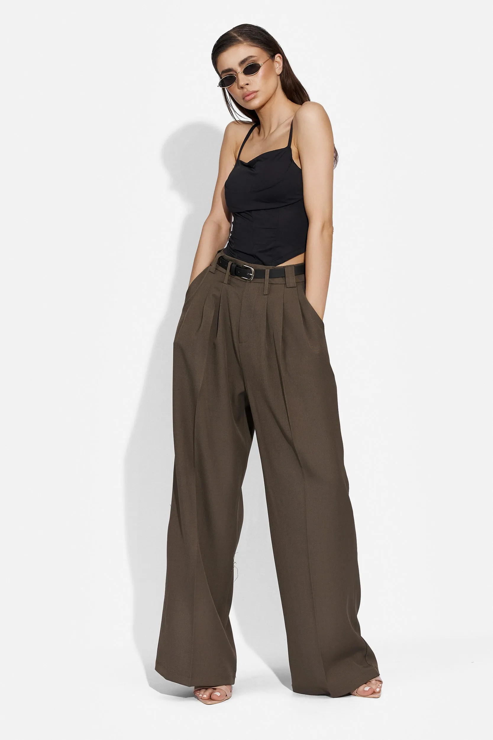 Pantaloni dama eleganti maro Pantsy Bogas sold by bogas product image thumbnail 3