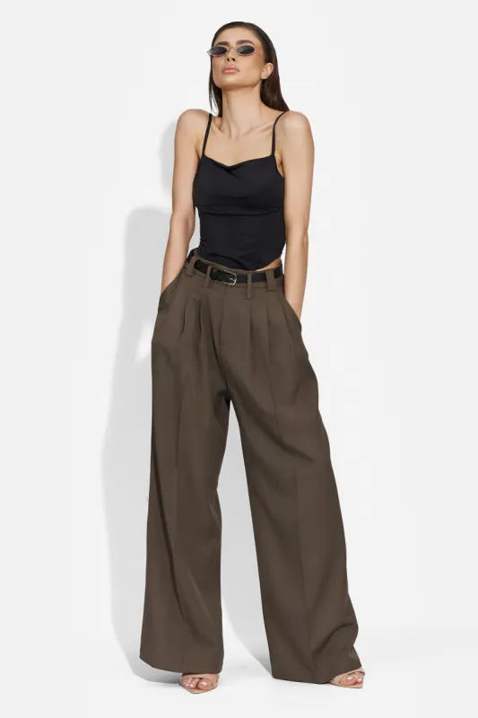 Pantaloni dama eleganti maro Pantsy Bogas sold by bogas