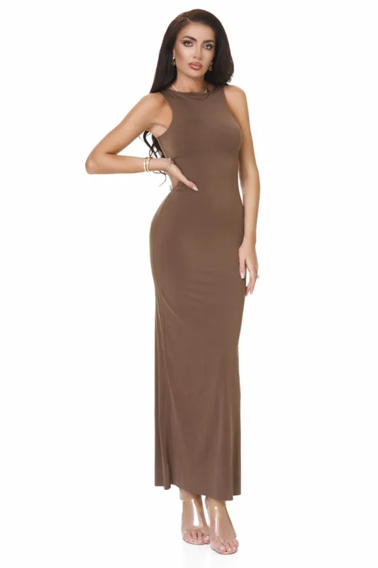 Rochie dama lunga kaki Prestele Bogas sold by bogas