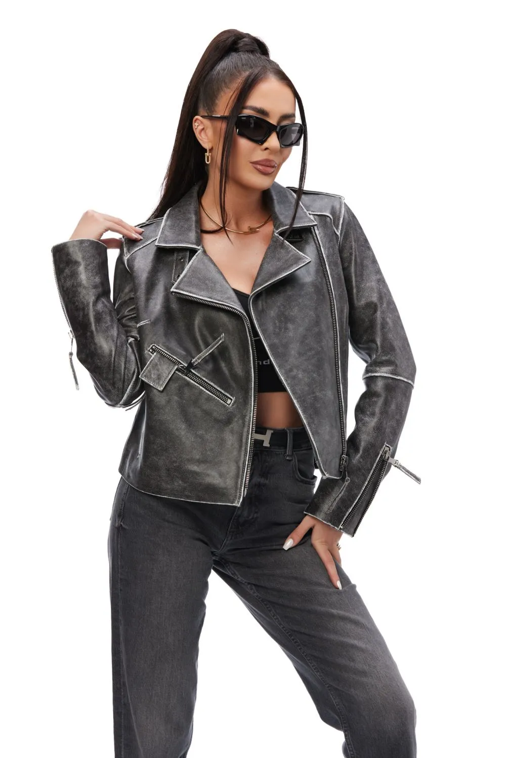 Geaca dama eleganta gri vintage Perdema Bogas sold by bogas product image thumbnail 5