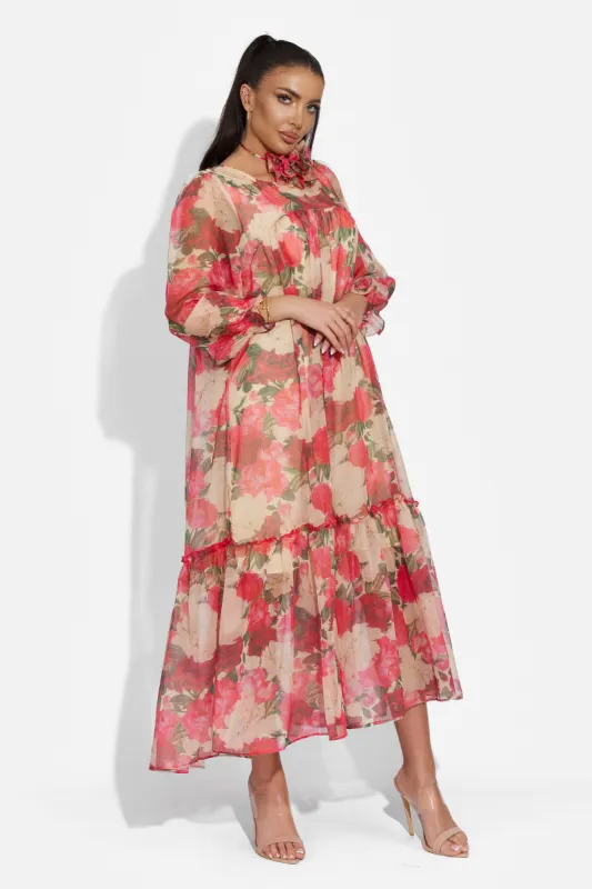 Rochie dama lunga rosie Siera Bogas sold by bogas