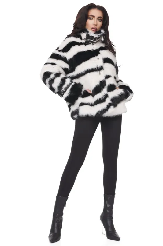 Haina de blana eleganta alb negru Defezia Bogas sold by bogas