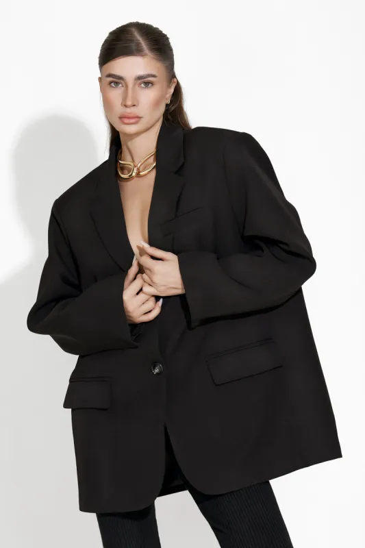 Sacou dama negru Adala Bogas sold by bogas