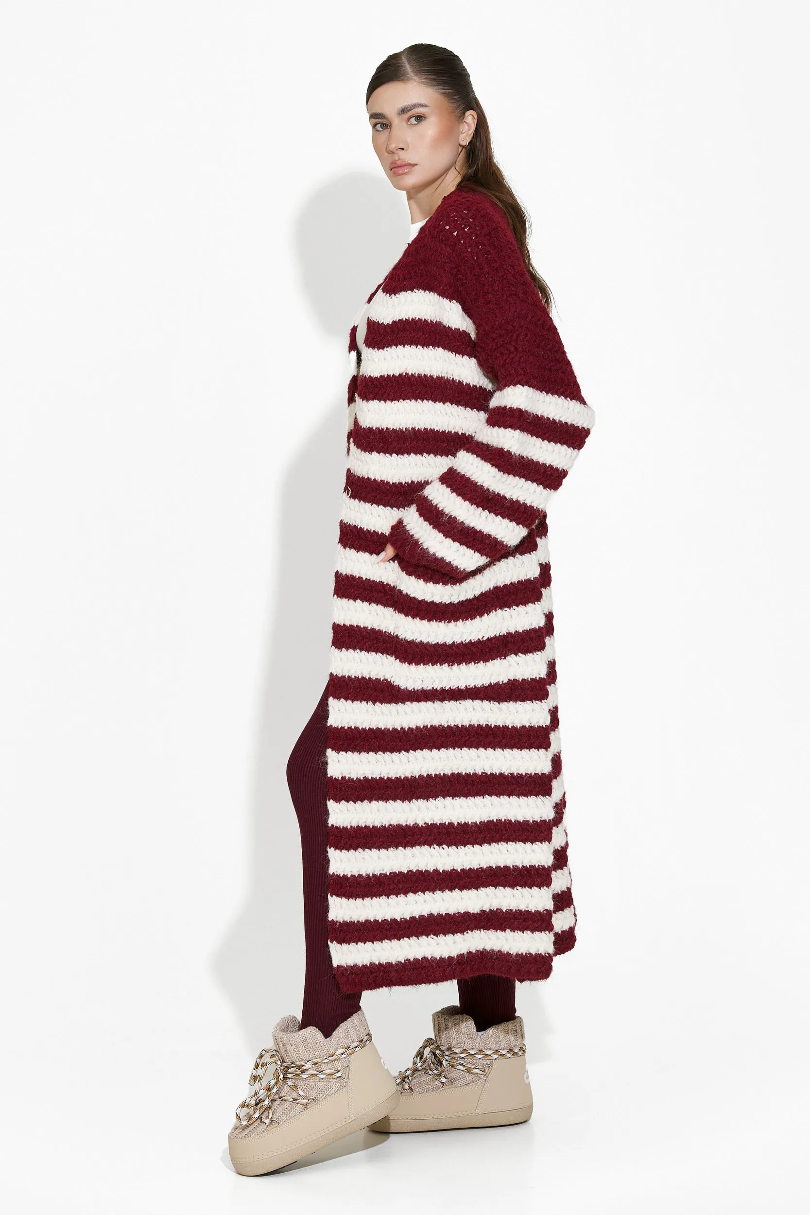 Cardigan dama casual burgundy Kathie Bogas sold by bogas product image thumbnail 4