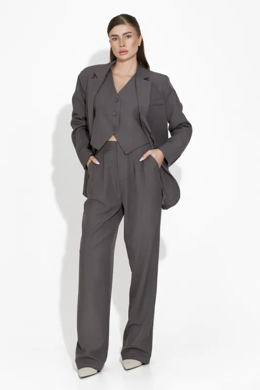 Costum cu pantaloni eleganti gri Demozla Bogas sold by bogas