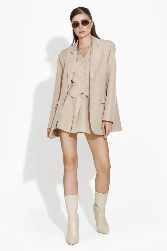 Compleu cu fusta elegant bej Melyna Bogas sold by bogas