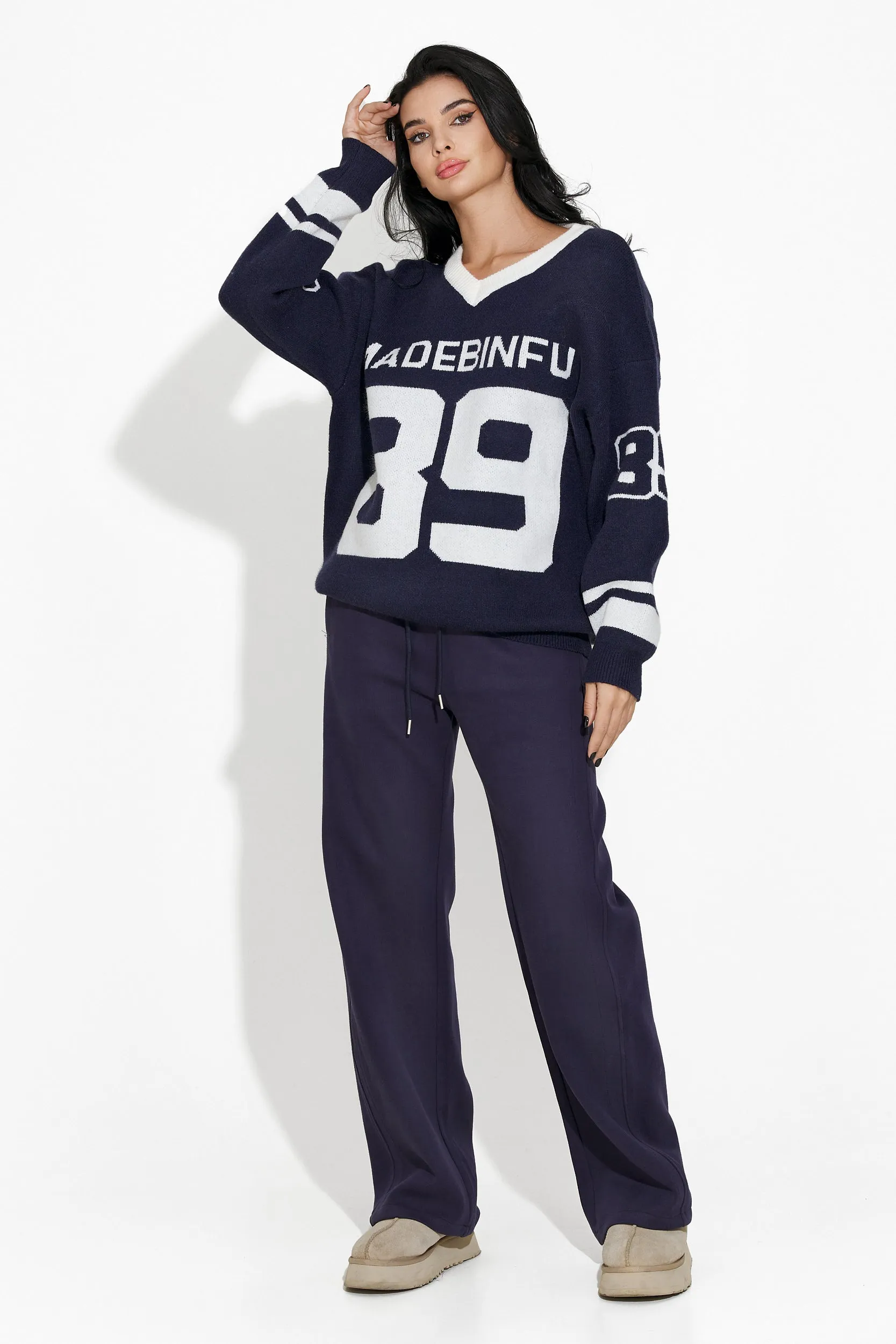 Pulover dama casual bleumarin Maxine Bogas sold by bogas product image thumbnail 5