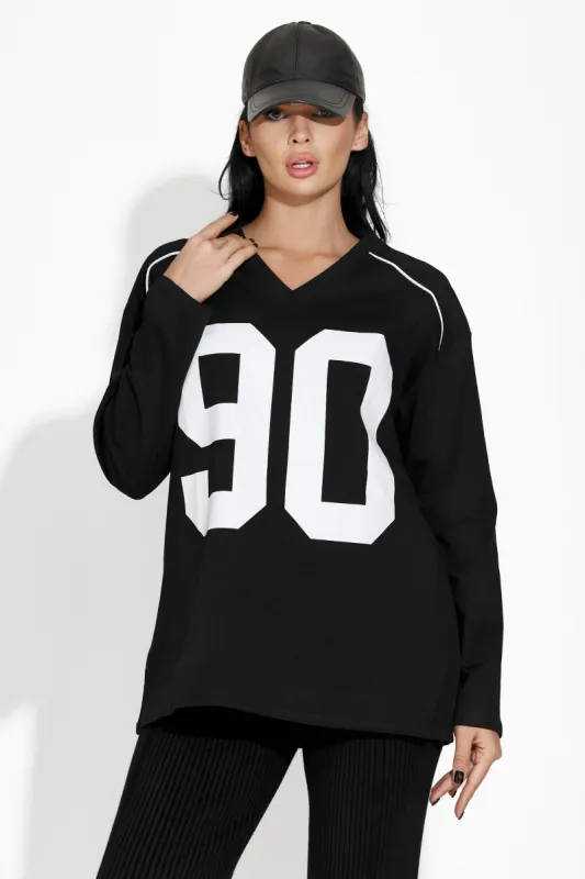 Bluza dama casual neagra Galice Bogas sold by bogas