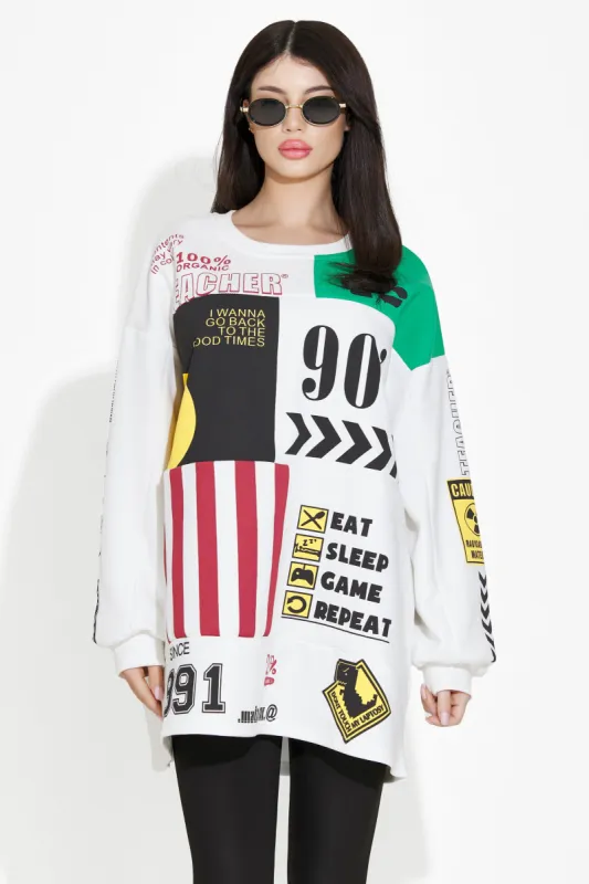 Bluza dama casual alba Mazie Bogas sold by bogas