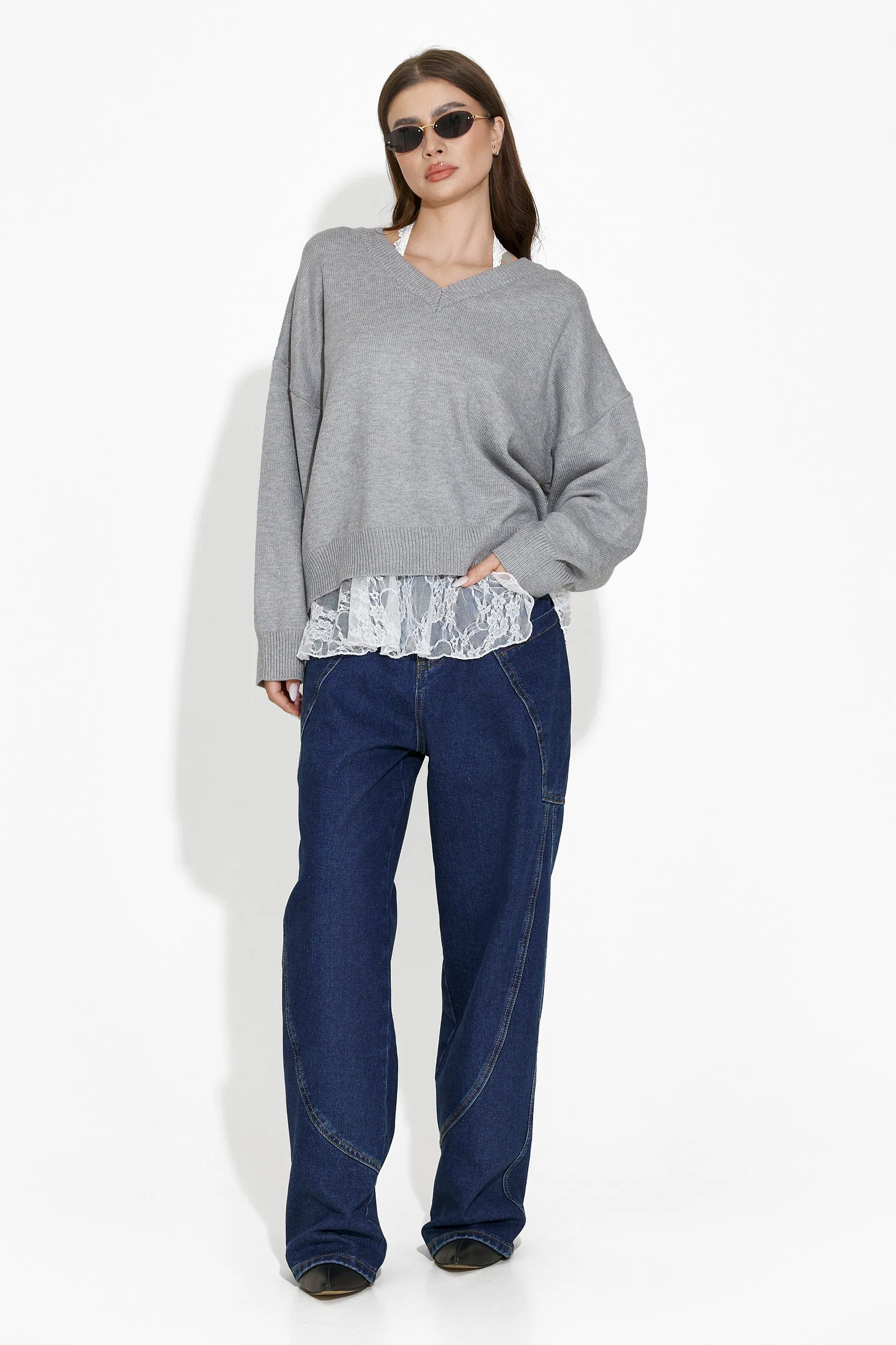 Pulover dama casual gri Emetha Bogas sold by bogas product image thumbnail 4