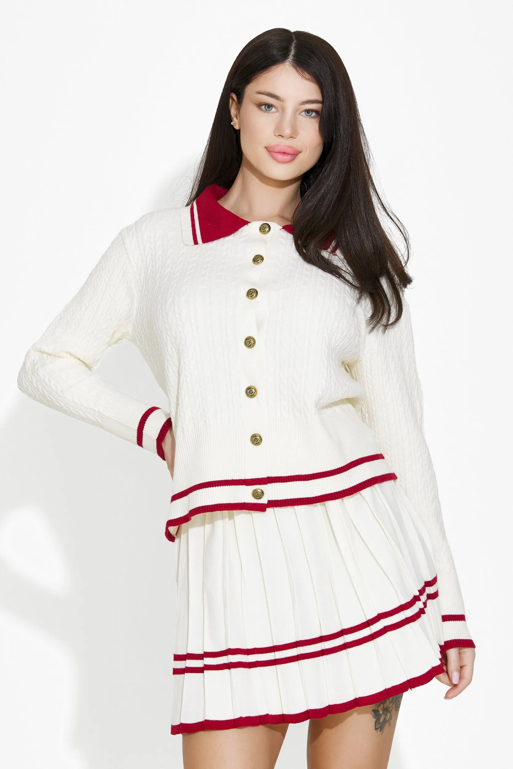 Compleu cu fusta casual alb Holy Bogas sold by bogas