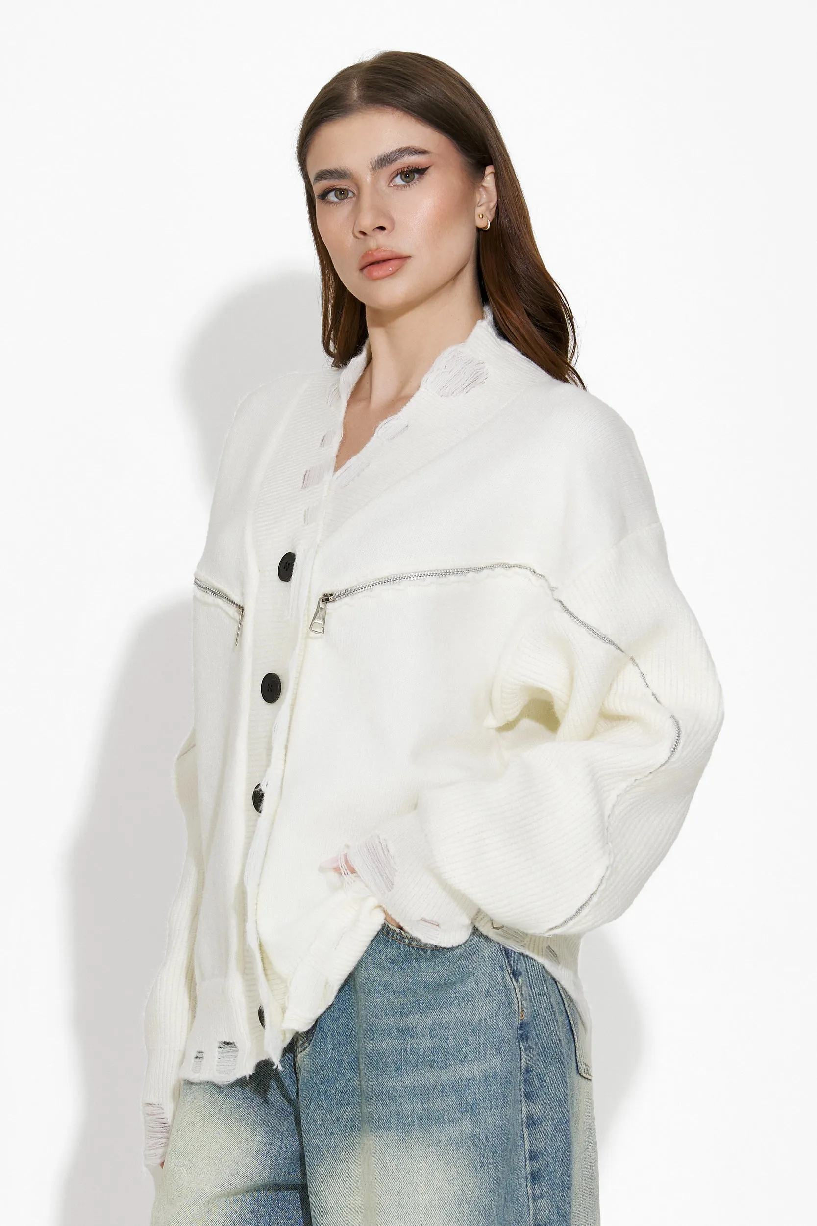 Pulover dama casual alb Doneta Bogas sold by bogas product image thumbnail 5